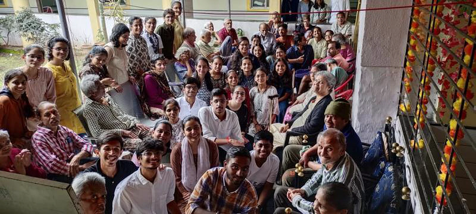 Volunteering at an old age home